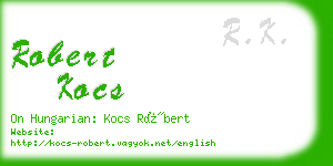 robert kocs business card